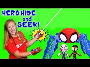 Assistant Plays Hero Hide and Seek with Spidey and his Amazing Friends