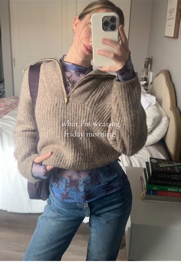 trying fun new mixing of fabrics! follow along with me on my day today 💜 im obsessed w this outfit