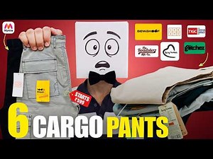 6 Best Myntra Cargos For Men Under ₹1000!😱(Being Human, Bewakoof, Glitchez) | 2026 CargoPants Haul🔥👖