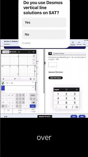 Two Ways to Solve Single Variable SAT Equations with Desmos #sat #satprep #satmath #desmos