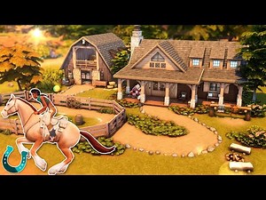 SMALL HORSE RANCH || || The Sims 4 Speed Build - NO CC