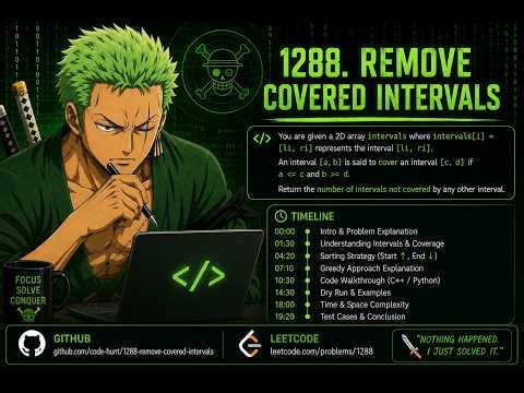 🚀 LeetCode 1288 | Remove Covered Intervals | Greedy + Sorting | C++ | Interview Explanation