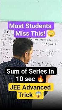 JEE Advanced Trick 😱 | Sum of Series in 10 sec 🔥 | Most Students Miss This!#maths #mathstricks #jee