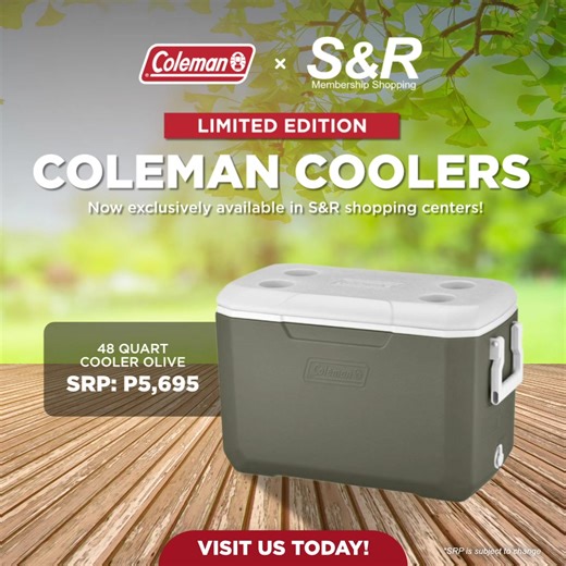 The holidays just got cooler! ❄️ Introducing Coleman's NEW limited edition coolers exclusively available in S&R! ⭐️ 28 Quart Wheeled Cooler (Olive and Beige) ⭐️ 48 Quart Cooler (Olive and Beige) Shop at your nearest S&R Shopping Center today! | Coleman Philippines