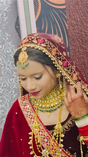 HD Bridal Makeup for Indian Bride 👰 Natural + Glam Look #youtubeshort #bridalmakeup #makeup