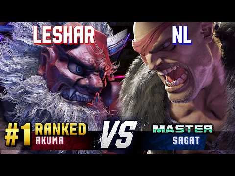 SF6 ▰ LESHAR (#1 Ranked Akuma) vs NL (Sagat) ▰ High Level Gameplay