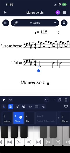 #tuba #trombone #flat #moneysobig | trombone