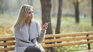 Young Beautiful Business Woman Smoking Cigarette Stock Footage Video (100% Royalty-free) 33184111 | Shutterstock