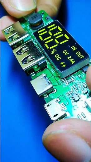 LED Dual USB 5V 2.4A Micro/Type-C USB Mobile Power Bank Charging Module #Circuit #Board