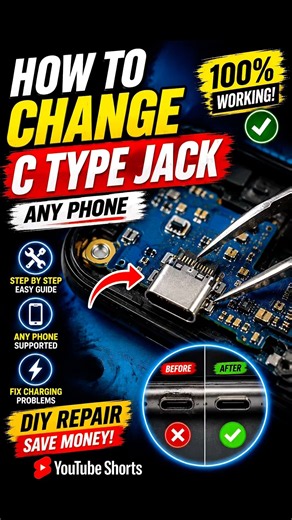 How to Replace a USB-C Charging Port on ANY Phone 🔥 #chargingpad #chargingdock #quickcharging