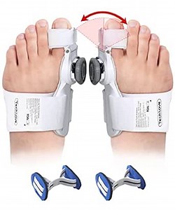 Tech Love Bunion Corrector for Women and Men, Orthopedic Bunion Toe Straightener, Adjustable Bunion Splint with Toe Separator for Bunion Relief, Day Night Support (1 Pair)