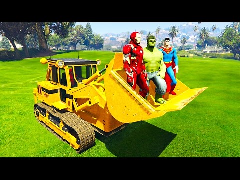 SuperHeroes in DOZER! Funny Cartoons for kids and babies, Nursery Rhymes 3D!