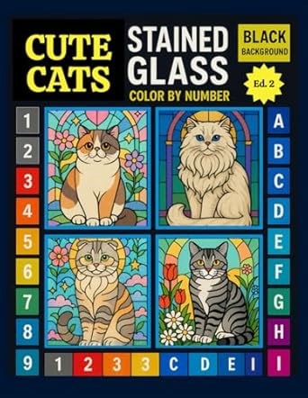 Amazon.com: Adorable Cats Stained Glass Color by Number: A Relaxing Coloring Book for Adults and Cat Lovers (2st Edition) (Cat Stained Glass Color By Number): 9798284995433: Luna, Johnny, Luna, Johnny: Libros