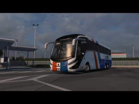 ETS2 #passenger Route PART-1 #france roscoff to #badajoz by #marcopolog8 #volvobus #busterminal