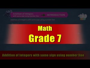 G7 - M1 - Intro - Addition of Integers with same sign using number line | Appu Series | Grade 7 Math