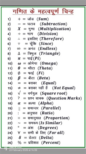 Maths Symbols Name and Meaning | गणित के चिन्ह और उनके अर्थ#keyboard #mathematicalsymbols