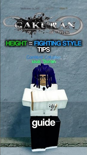 Gakuran Height + Fighting styles guide 🔥 | #Gakuran #roblox #highschool #height #guide