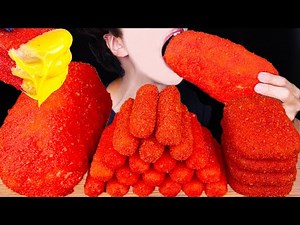 ASMR CHEESY HOT CHEETOS GIANT MOZZARELLA CHEESE HASH BROWNS COOKING MUKBANG 먹방 チーズ 咀嚼音 EATING SOUNDS