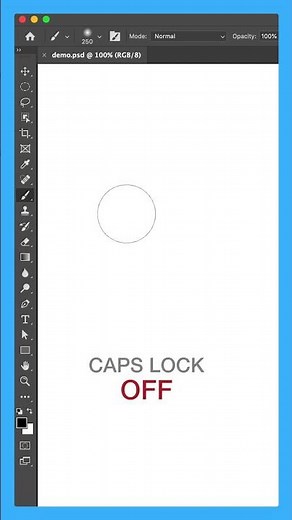 Make Photoshop Brush Cursor Circle Not Crosshair #Shorts