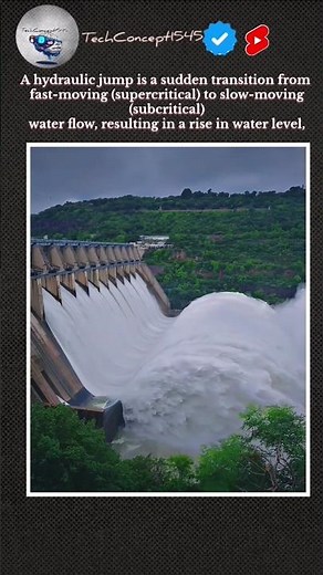hydroulic jump #engineering #science #dam #fluid