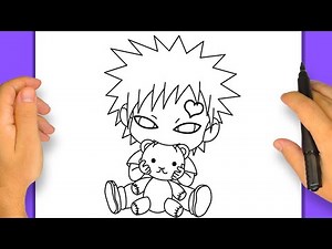 Comment Dessiner Gaara Enfant | Étape par Étape Simple et Facile