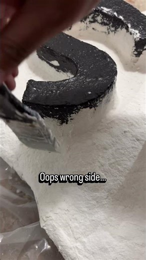 Adding a texture to the 3D letters using recycled cardboard #acrylic . #subscribe for more #art