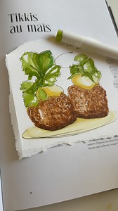 Expressing love for food through artistic sketching
