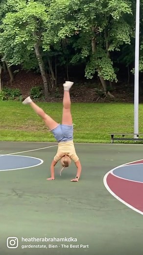 When your husband says there’s no way you can do a roundoff anymore. #stillgotit #boom #motherdaughter #likemotherlikedaughter