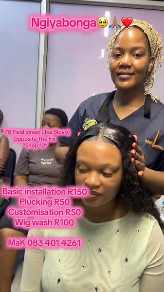 Durban Wig Installation: Basic R150 & More