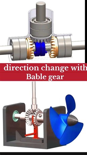 direction change with bubble gear #cad #working #3D design #big industrial #learning
