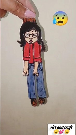 Diy Hanging Paper Doll Tutorial 🎀 #shorts #doll