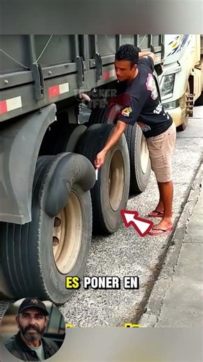 What happens when you try to puncture a truck tire #shorts #truck #danger