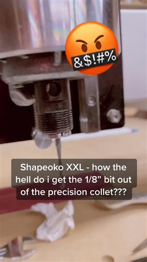 How the hell do I get this bit out of the collet #shapeoko3xxl #cnc #router #stuck #mad.mp4 | Jesse Projects