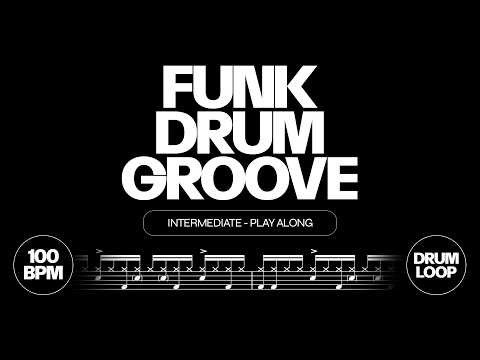 Funk Drum Beat 100 BPM | Play Along & Backing Track | 4 Minutes Drum Loop | Sheet Music