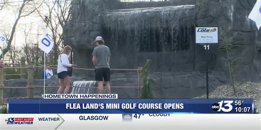 Outdoor mini golf course opens at Flea Land