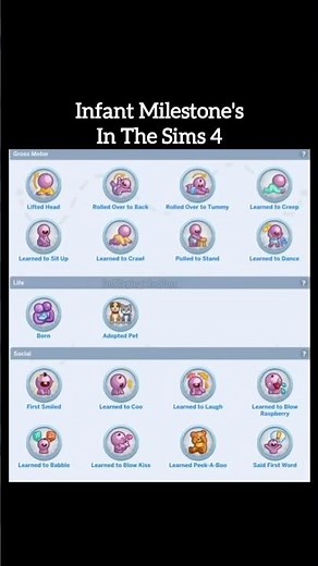 Infant Milestones in The Sims 4
