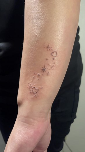 Hearts and Stars Tattoo by Ryan in Quezon City