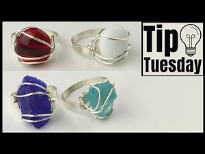 Flat Wire Glass Cabochon Ring Sea Glass Jewelry Making Tutorial