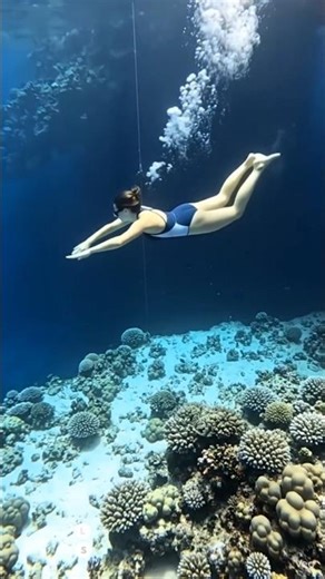 One leap into Dean's blue hole. #DeansBlueHole #DeepDive #OceanAdventure #Freediving #ScubaLife