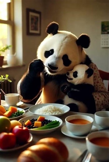 Baby Panda Shocked! 😱 Mom Didn’t Share Food 🍲🐼💔