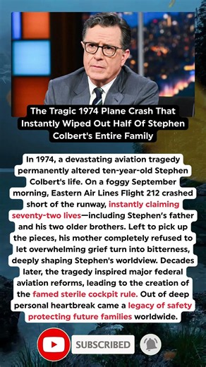 The Tragic 1974 Aviation Disaster That Instantly Shattered Stephen Colbert's Family