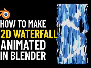 How to Make a 2D Animated Waterfall in Blender | Easy Blender Tutorial for Beginners by AniSculpt