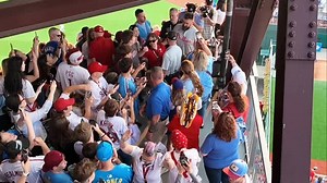 Jason Kelce leaves section 201 after joining the Phillies broadcast. #philly #philadelphia #phillies #baseball #mlb #hereweare #usa #philliesnation #gobirds #flyeaglesfly #gobirds #eagles | The Philly Captain