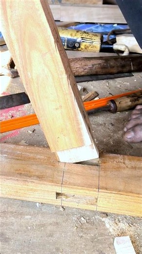 Bench joint fittings for carpenter tips 💡 perfect wood hole joint fittings #skills #bench #fitting