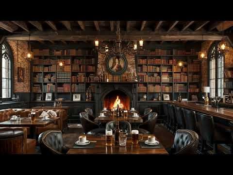 Gothic Library Reading Room 📚 Candlelight & Rain | Victorian Dark Academia Ambience