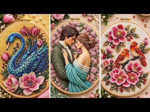 ✨ Beautiful Bead Embroidery Designs You Won’t Believe Are Handmade! 🧵💎 | Satisfying Art Compilation