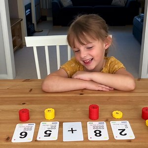 Adding numbers together using Number Stacks! This helped her to visualise the exchange when the ones go over nine. ❤️💛 | Number Stacks