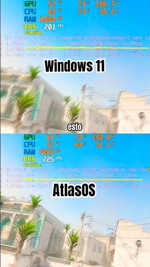 Windows 11 vs. AtlasOS 🎮 Gaming Performance #shorts