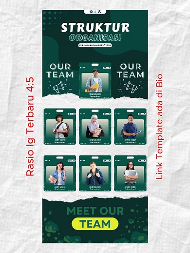 Contoh Struktur Organisasi Kelas dengan Canva