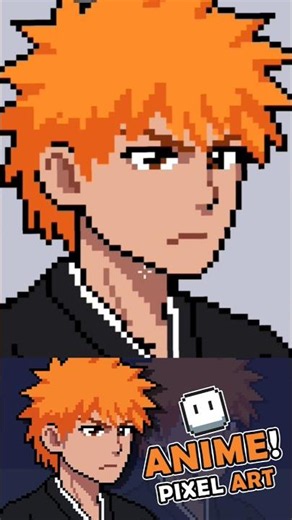 How to Create Anime Pixel Art Portraits (Guide) #pixelart #aseprite #tutorial #ichigo